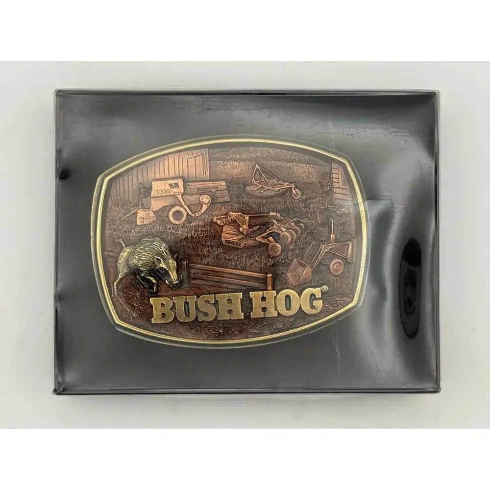 Bush Hog Limited Edition 1981 Belt Buckle Vintage Western Collectible USA